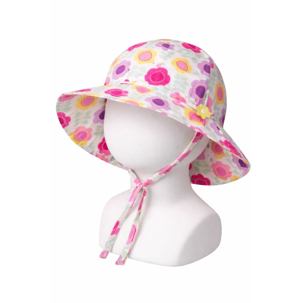iPlay Baby Floral Sun Hat UPF 50+ 9-18M Adjustable Brim Bucket Hat #9